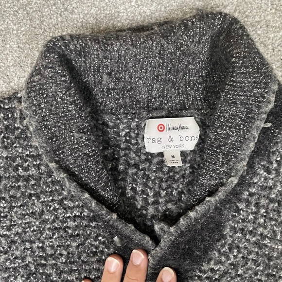 Rag & Bone Cardigan Sweater Men M (Fits S) Neiman Marcus Target Wool Blend Shawl - Picture 4 of 9